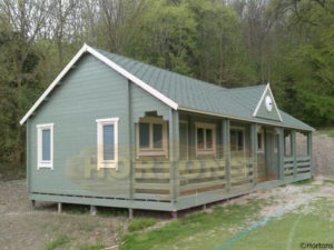 Wooden sports pavilion for cricket