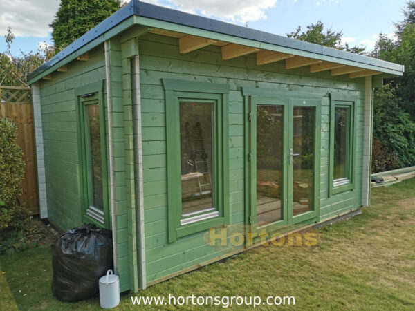 5x3 pent roof log cabin