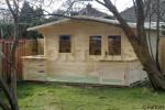 4x3m log cabin in garden