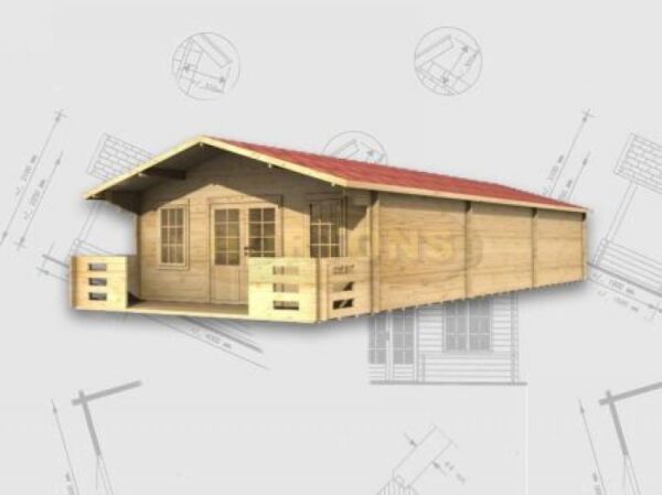 Eastbourne 5x12 log cabin