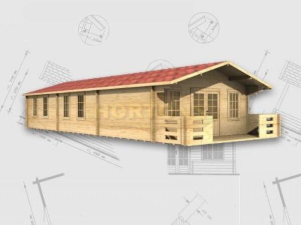 Eastbourne 5x12 log cabin