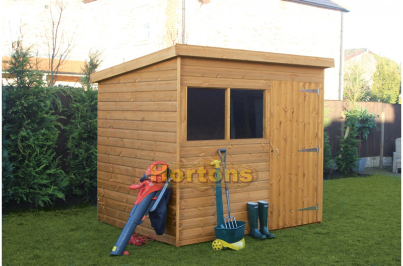 Tall pent garden shed