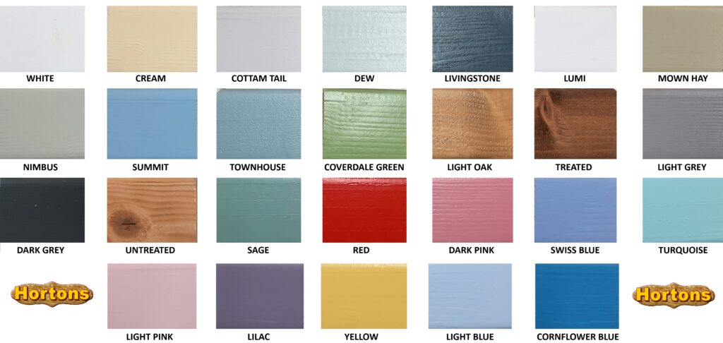 Shedlands full paint colour chart